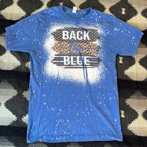 Tultex Blue Graphic Short Sleeve Tee